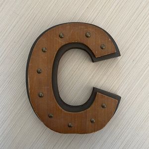 Wooden “C” Decor